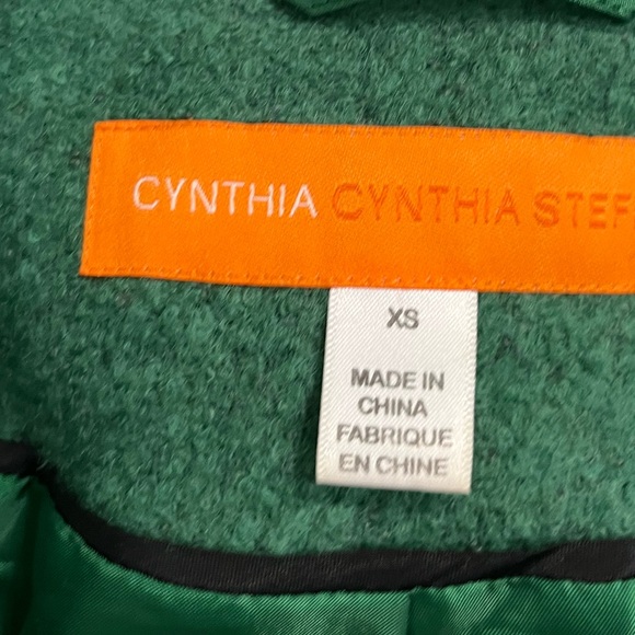 Cynthia Steffe Vibrant Green Wool Blend Coat Sz. XS/S - Picture 4 of 8